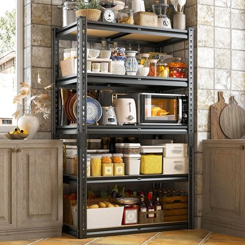 5-tier garage shelving — 2020 lbs — black