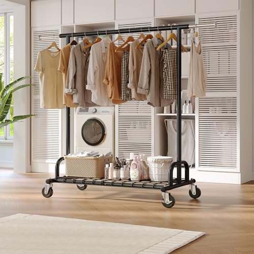 Clothes rack — 530 lbs — black