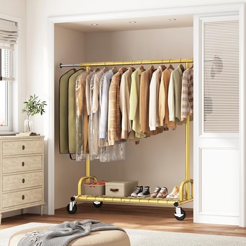 Clothes rack — 530 lbs — gold