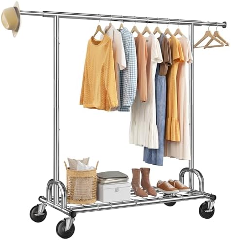 Rolling clothes rack — 484 lbs