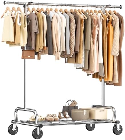 Rolling clothes rack — 485 lbs