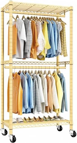 Rolling portable closet — black