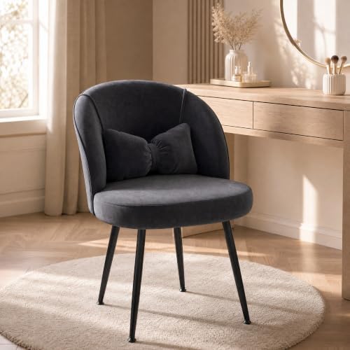 Vanity chair — 300 lbs — black