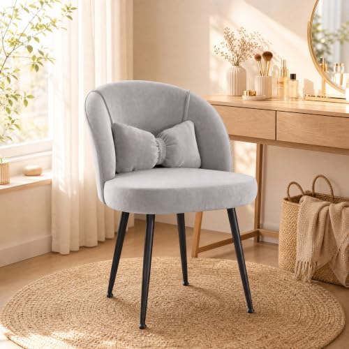 Vanity chair — 300 lbs — gray