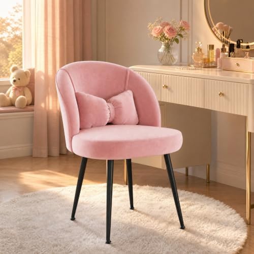 Vanity chair — 300 lbs — pink